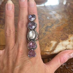 Elegant Purple Stone Silver Ring